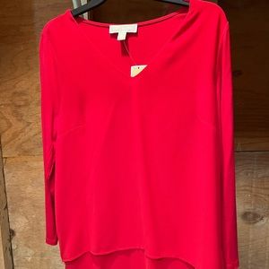 New With Tags Michael Kors red blouse